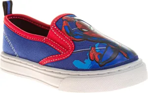Marvel Spider-Man Slip-On Sneakers for Boys Low Top Canvas Shoes Spidey Casual Sneakers (Sizes 7-10 Toddler, 11-12 Little Kid)