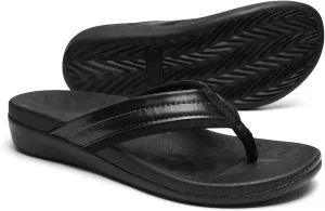 MEGNYA Orthopedic Walking Sandals with Arch Support, Casual Plantar Fasciitis Flip Flops for Flat Feet, Comfortable Cushioned Foam Slippers for Beach Summer