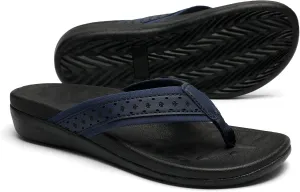 MEGNYA Womens Orthopedic Sandals with Arch Support, Summer Plantar Fasciitis Flip Flops for Flat Feet, Comfortable Cushioned Foam Slippers for Outdoor Beach