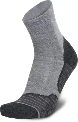 Meindl Men's MT3 Lightweight Merino Wool Micro Crew Socks | Hiking | Trail | Walking | Made in Italy, Charcoal