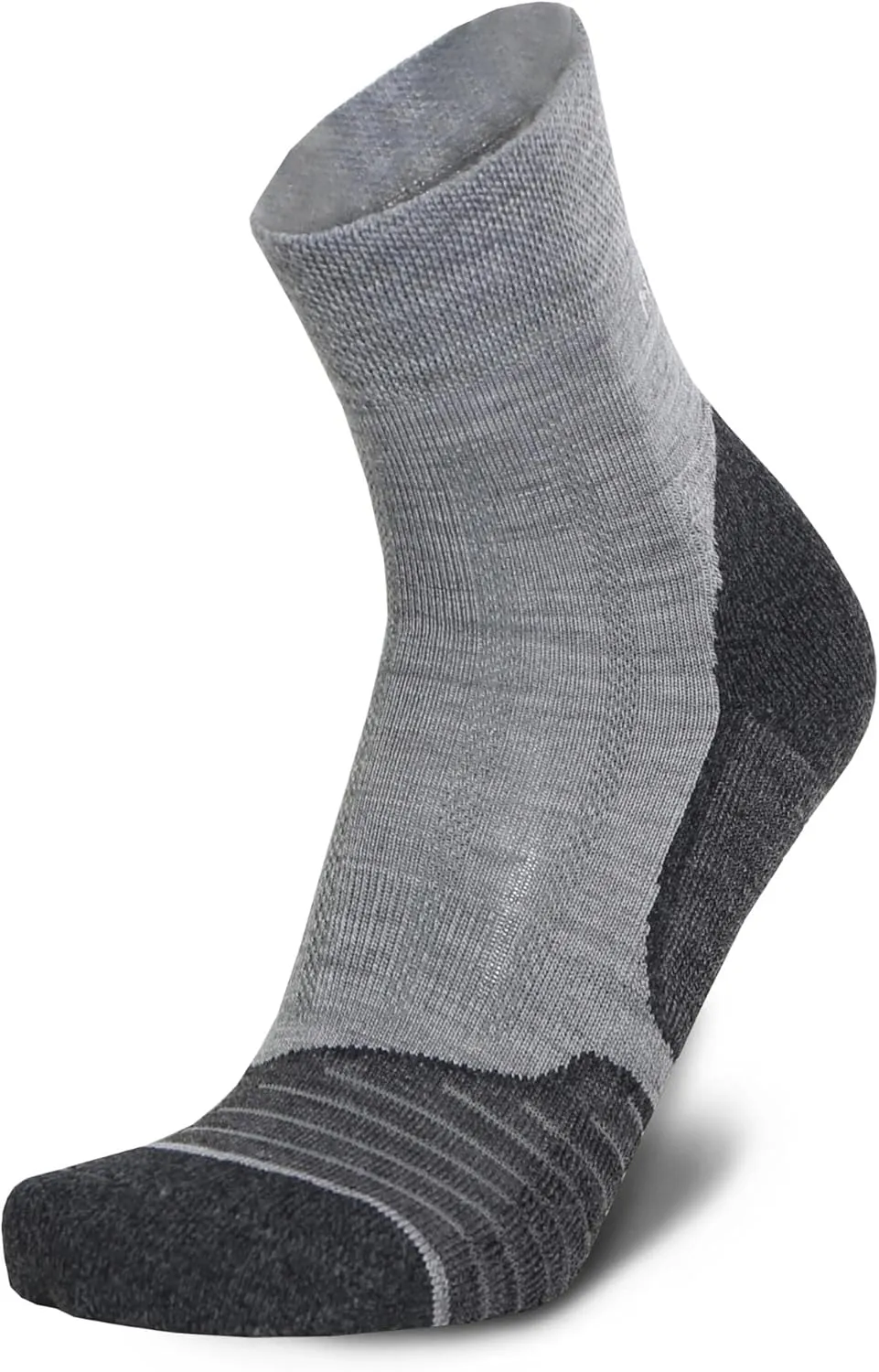 Meindl Men's MT3 Lightweight Merino Wool Micro Crew Socks | Hiking | Trail | Walking | Made in Italy, Charcoal