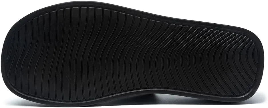 Memory Foam Platform Slide Sandals for Women with Stretch Upper