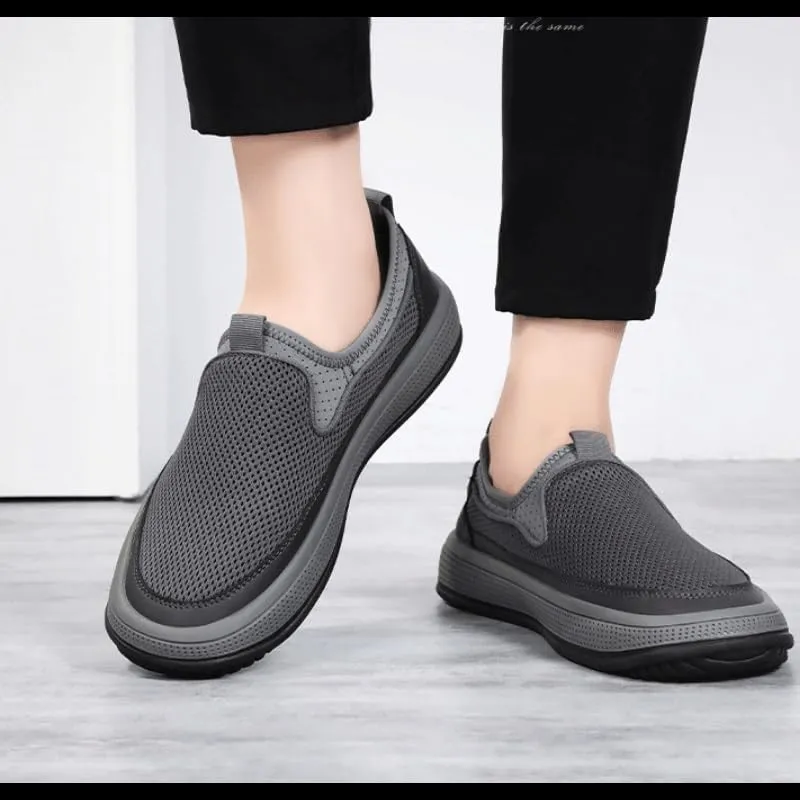 Men Hands-Free Slip-On Summer Walking Casual Loafers Shoes for Men's Outdoor Non-Slip Walking Moccasins Shoes Flats Breathable Sport Outdoor