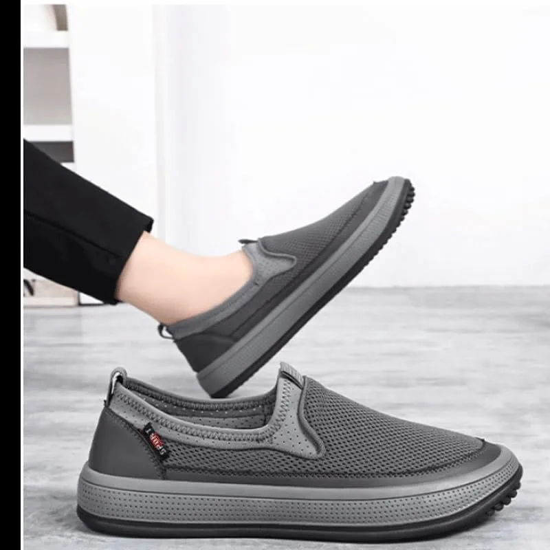 Men Hands-Free Slip-On Summer Walking Casual Loafers Shoes for Men's Outdoor Non-Slip Walking Moccasins Shoes Flats Breathable Sport Outdoor