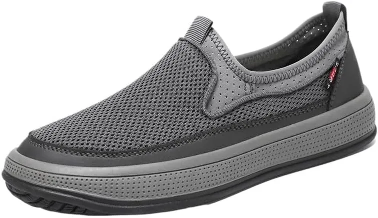 Men Hands-Free Slip-On Summer Walking Casual Loafers Shoes for Men's Outdoor Non-Slip Walking Moccasins Shoes Flats Breathable Sport Outdoor