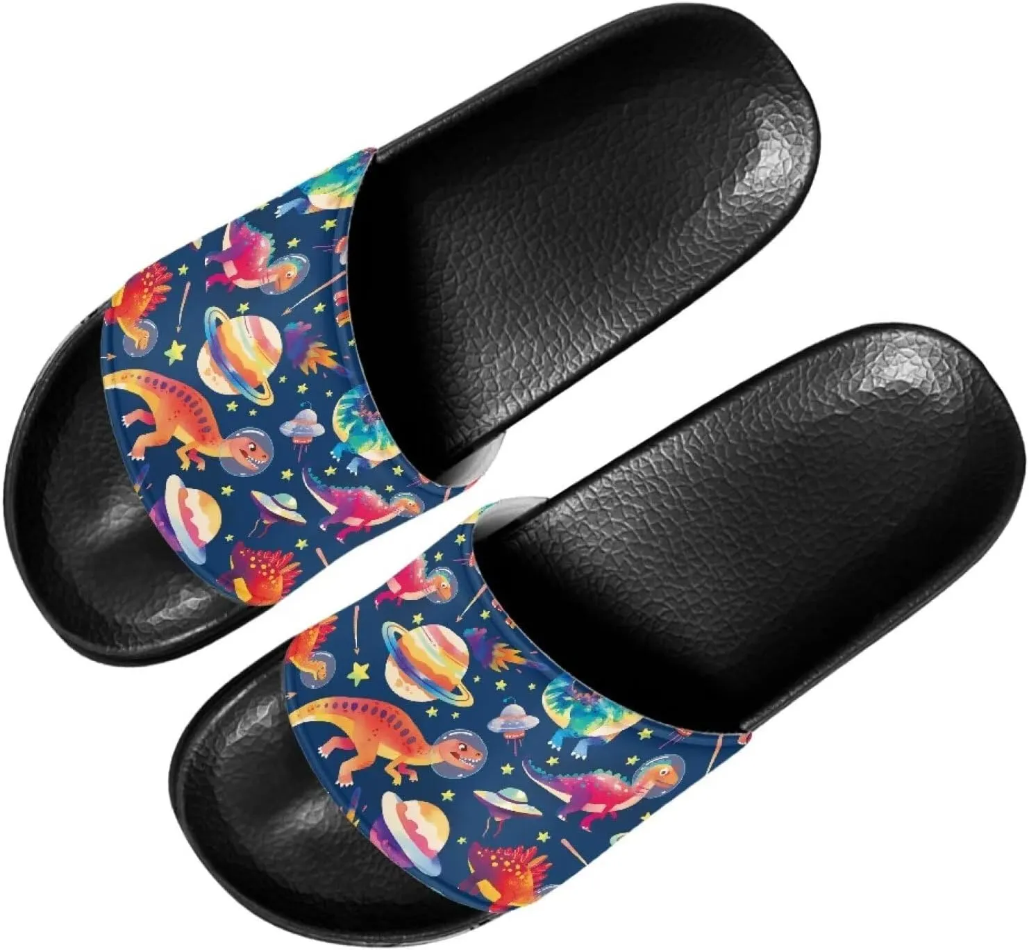 Men House Sandals Summer Non Slip Beach Pool Party Sandals Shoes Lightweight Indoor Outdoor Slipper Black Sole Size 5-14
