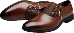 Men Slip on Dress Shoes,Pointed Toe Loafers for Office Wedding Business,Leather Shoes for Men Formal
