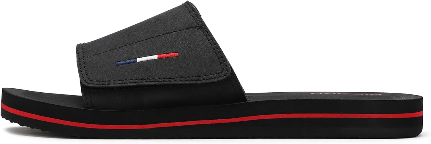 Mens Adjustable Slides Sandals Slip On Sandals Comfortable Athletic Anti-Slip Slides