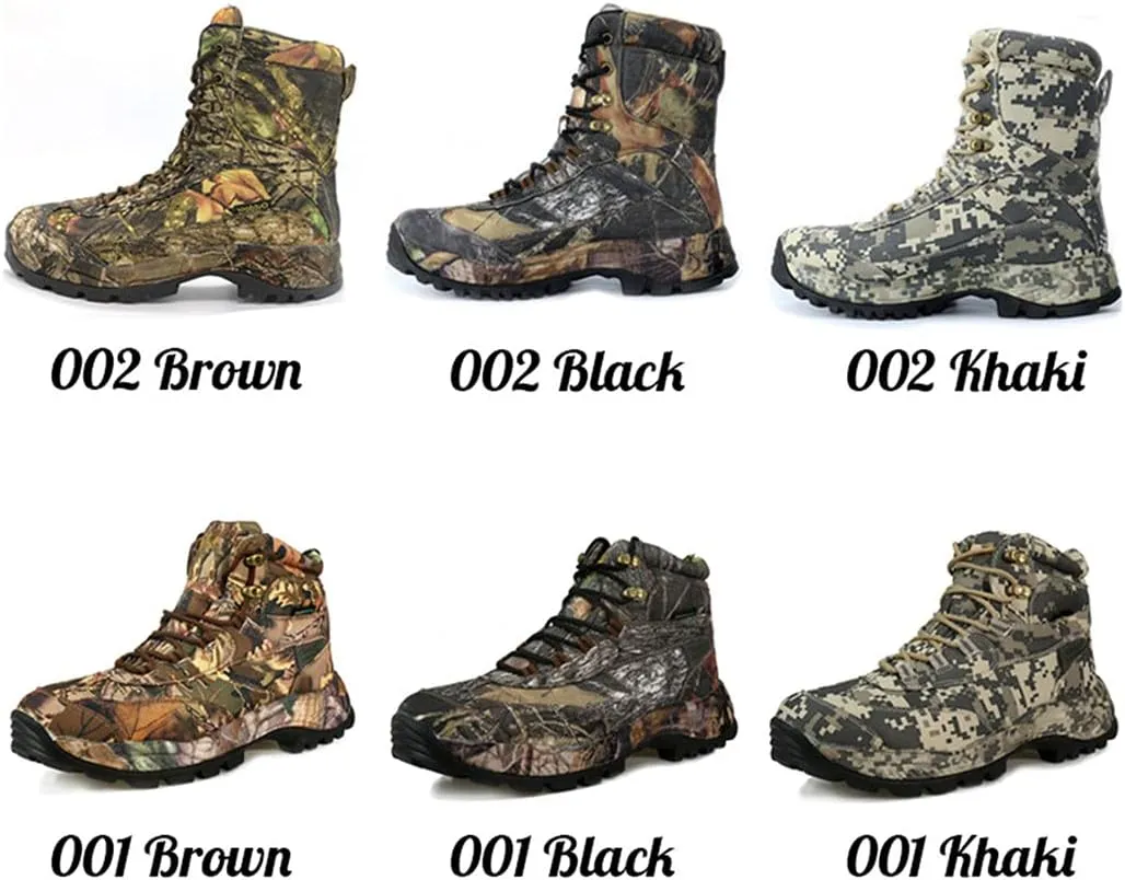 Men's Camping Climbing Boots, Outdoor Tactical Sport Shoes, Non-Slip Waterproof Mountain Hunting Boots