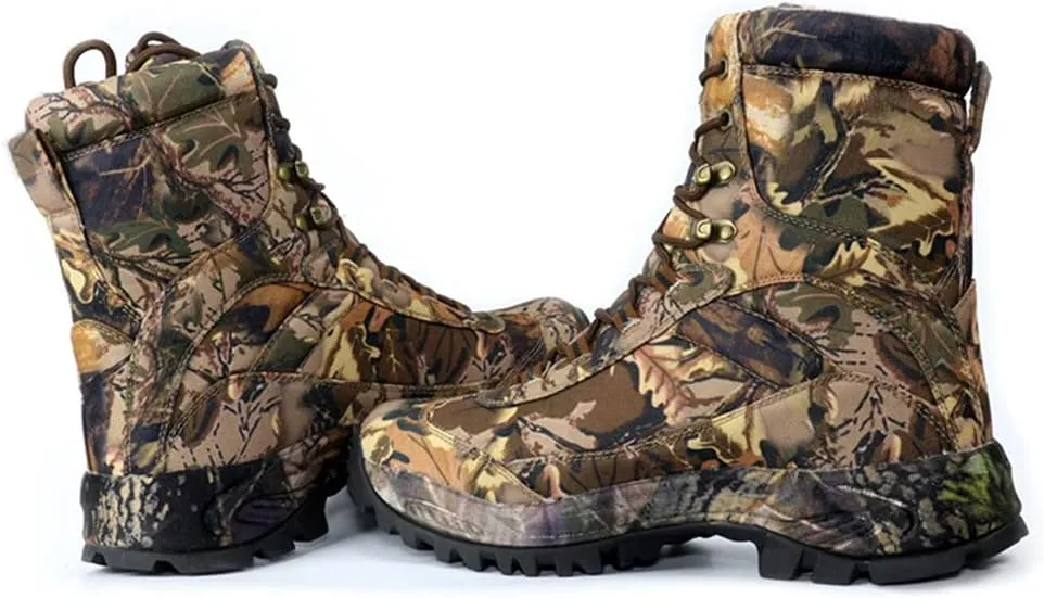 Men's Camping Climbing Boots, Outdoor Tactical Sport Shoes, Non-Slip Waterproof Mountain Hunting Boots