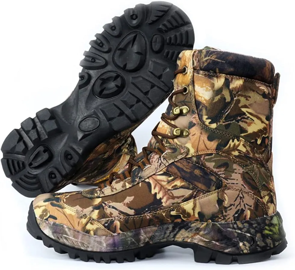 Men's Camping Climbing Boots, Outdoor Tactical Sport Shoes, Non-Slip Waterproof Mountain Hunting Boots