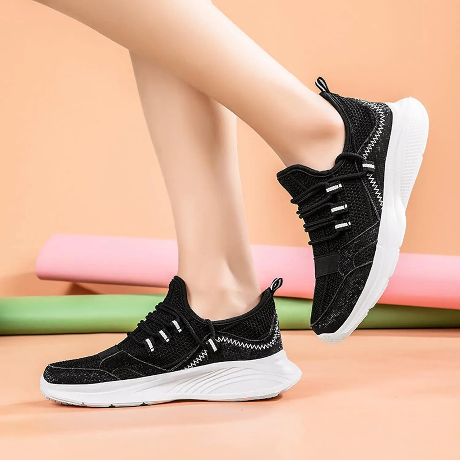 Men's Casual Dress Mesh Shoes Women Knit Lightweight Breathable Fashion Sneaker Fashionable Couple Walking Shoes for Everyday Wear