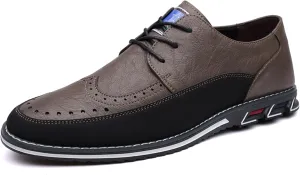 Men's Casual Dress Oxfords Shoes Business Formal Italy Prince Classic Oxford Lace Up Craft Mesh Sneakers