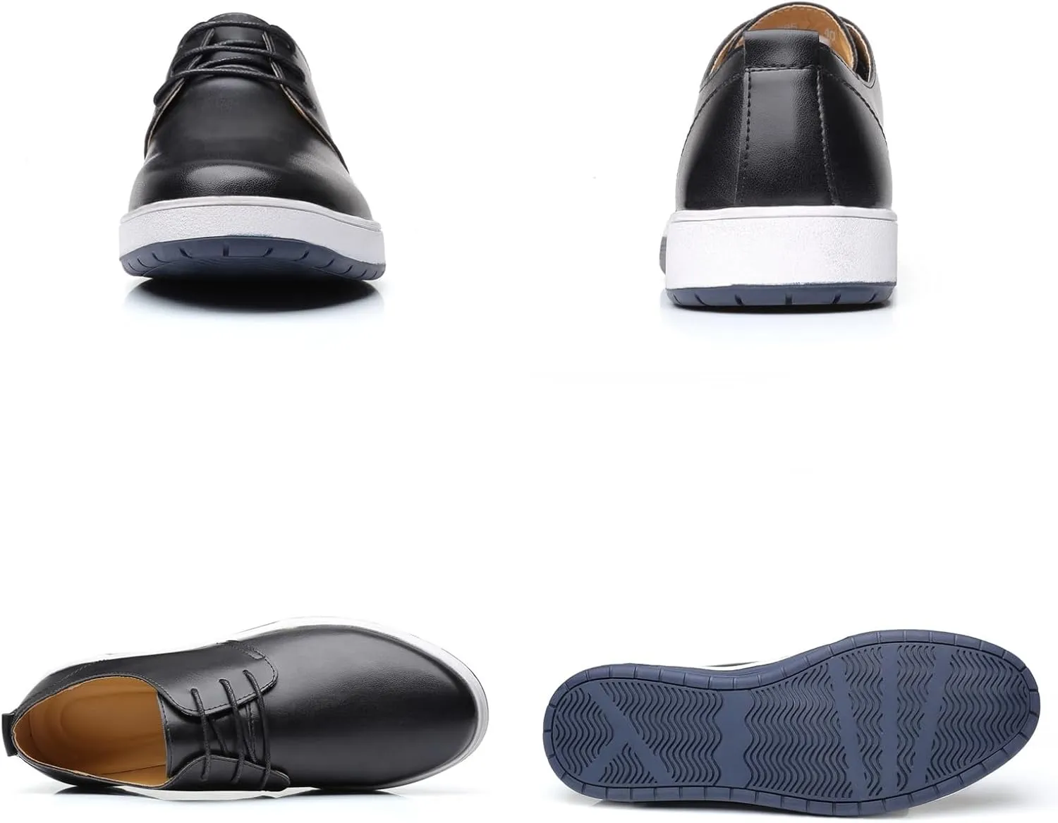 Mens Casual Lace Up Leather Oxford Classical Derby Orthopedic Shoes Lightweight Walking Loafers Dress Business Flats Shoes