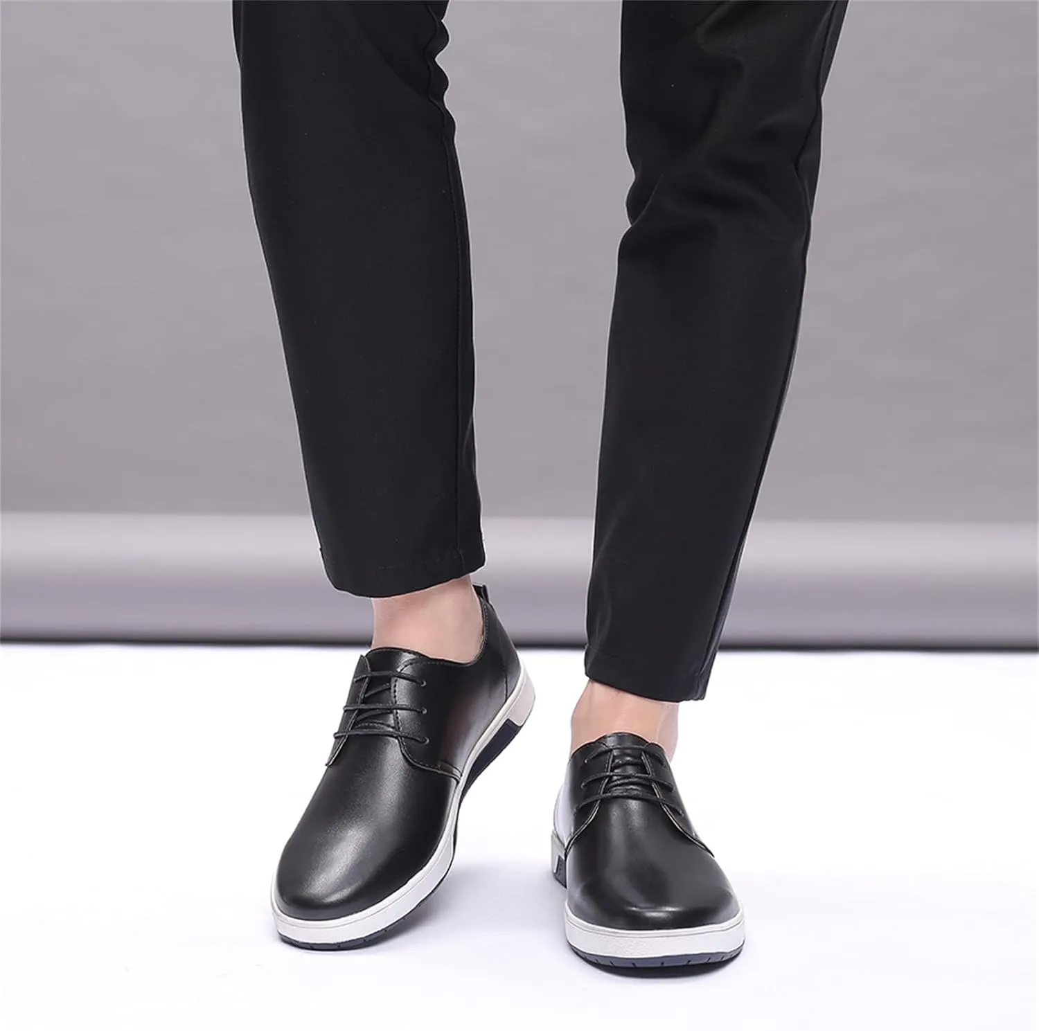 Mens Casual Lace Up Leather Oxford Classical Derby Orthopedic Shoes Lightweight Walking Loafers Dress Business Flats Shoes