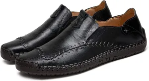 Men's Casual Leather Loafers Driving Walking Shoes Slip-on Formal Oxford Penny Classic Moccasins Hand Stitched