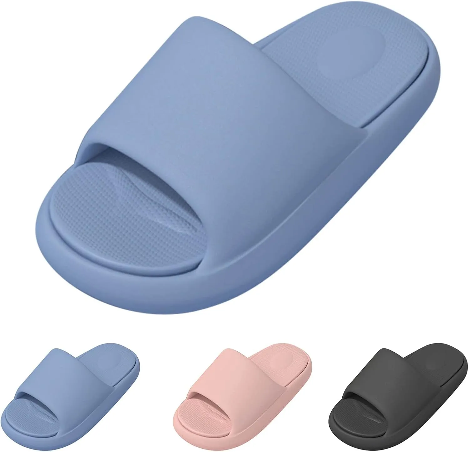 Mens Couple Shoes Solid Color Non Slip Novelty Open Toe Slippers Summer Home Bathroom Platform Mens Camping Slippers