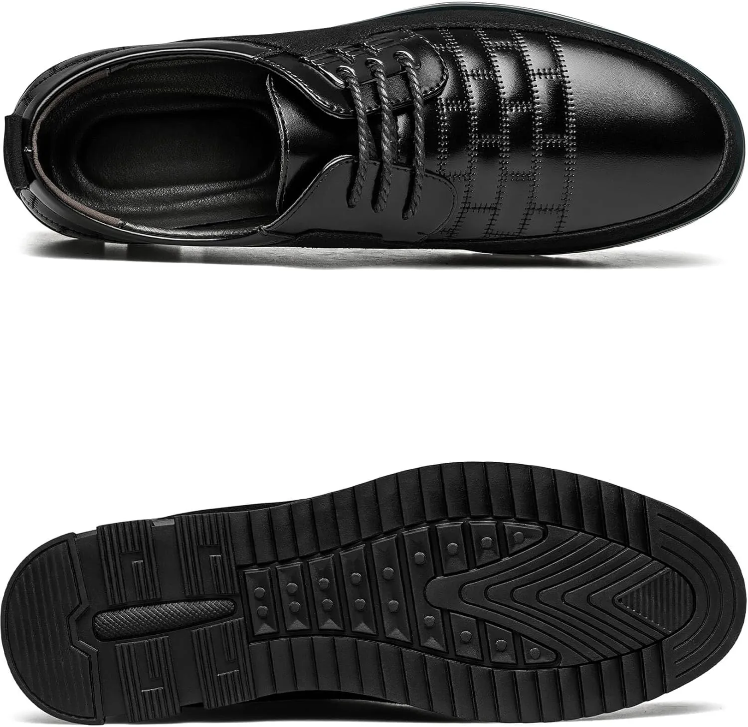 Mens Dress Shoes Comfortable Fashion Dress Sneakers Men Premium Vegan Leather Casual Shoes Business Office Wedding Formal Modern Oxfords