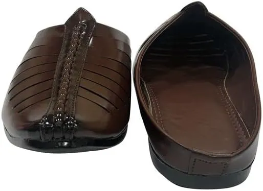 Mens Ethnic Designer Punjabi Jutti for Men Cream Gold Shoes Wedding Khussa Traditional Handmade Loafers