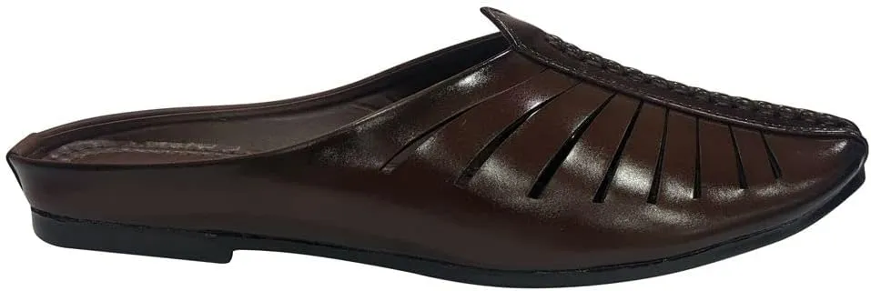 Mens Ethnic Designer Punjabi Jutti for Men Cream Gold Shoes Wedding Khussa Traditional Handmade Loafers