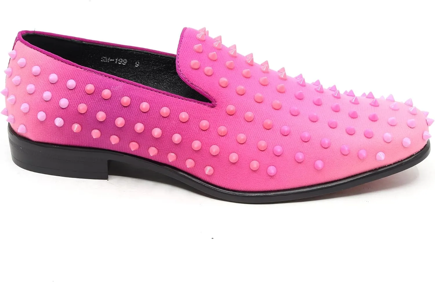Men's Fashion Smoking Gradient Spike Dress Tuxedo Loafers Slip On Shoes SM-199