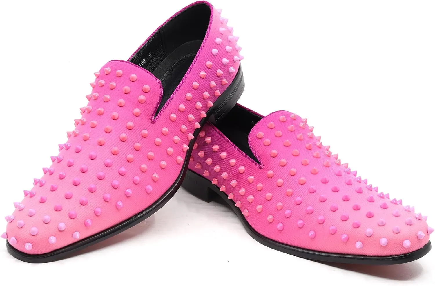 Men's Fashion Smoking Gradient Spike Dress Tuxedo Loafers Slip On Shoes SM-199