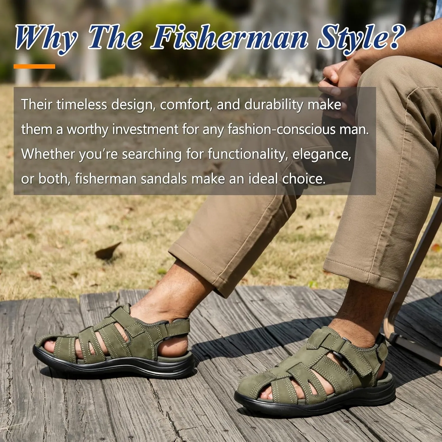 Mens Fisherman Leather Closed Toe Sandals Walking Dress Casual Sandalias Whith Memory Foam Summer Outdoor Athletic Adjustable Comfortable