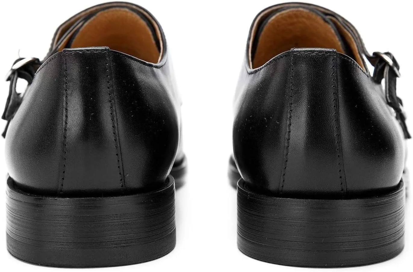 Men's Formal Dress Shoes，Double Buckle Monk Shoes Business Leather Shoes Loafers Urban Walking Work Party Banquet,Brown- 41/UK 7.5/US 8