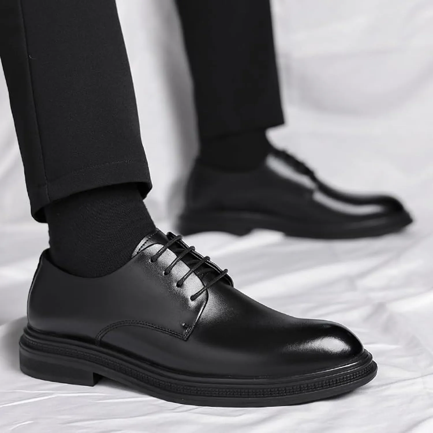 Men's Genuine Leather Dress Shoes, Comfortable Monk Strap Loafers Classic Formal Business Shoes Round Toe Classic Elegant Comfortable