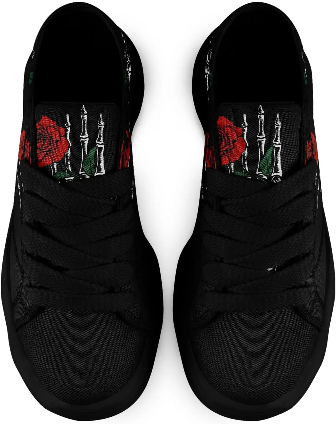 Men's Gothic Skull Fashion Sneakers Casual Skateboarding Canvas Shoes for Women Streetwear Trendy Comfort Walking Shoes