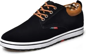 Men's Lace Up Oxford Shoes Low Top Flannelette Cowhide Leather Dress Shoes Casual Sneakers Invisible Height Increasing Elevator Shoes- 2.36 Inches Taller