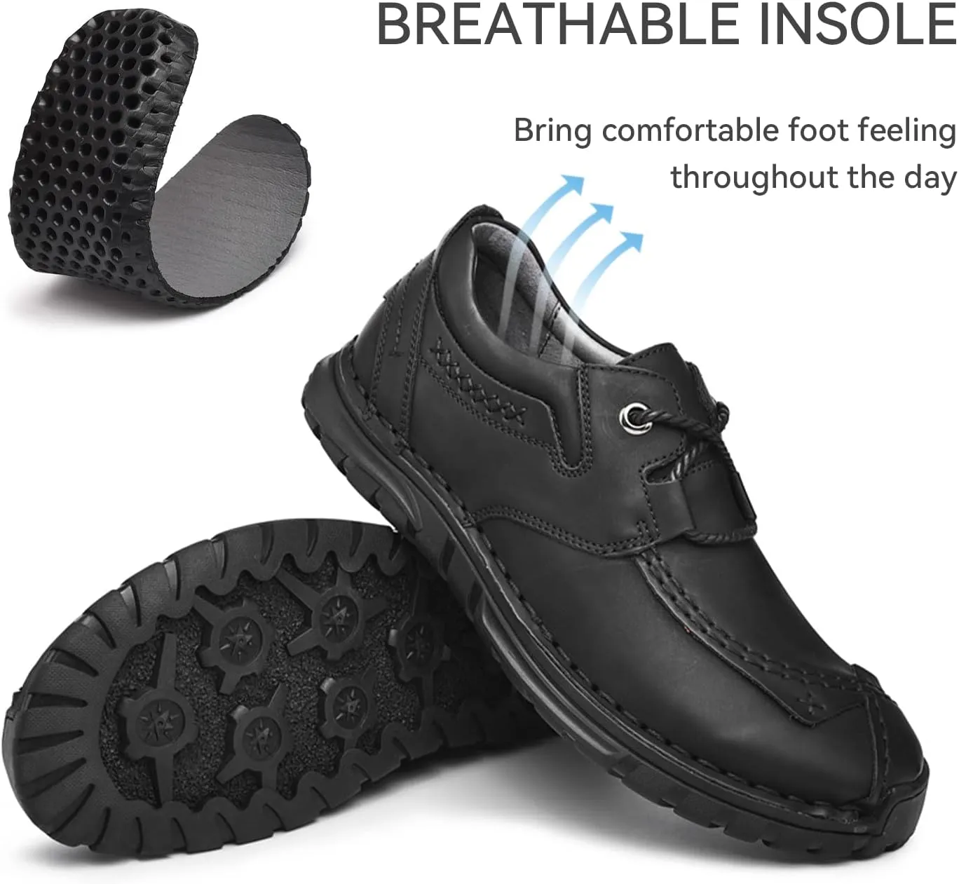 Men's Leather Casual Shoes Fashion Sneakers Driving Loafers Walking Shoes for Men
