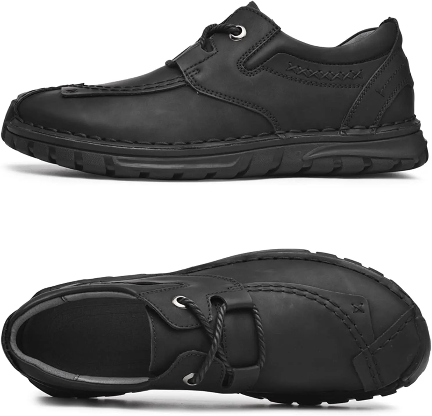 Men's Leather Casual Shoes Fashion Sneakers Driving Loafers Walking Shoes for Men