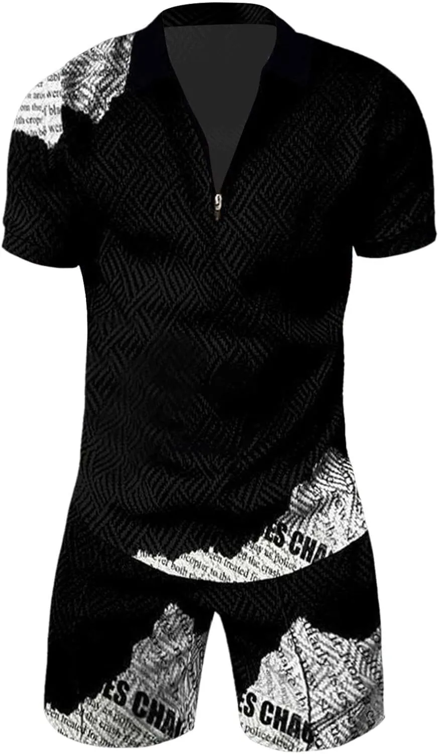 Mens Linen Outfits 2 Piece Men'S Vacation Clothes Striped Short Sleeve Mens Polo Shirts 2 Pieces Set Men Beach Outfits Sets