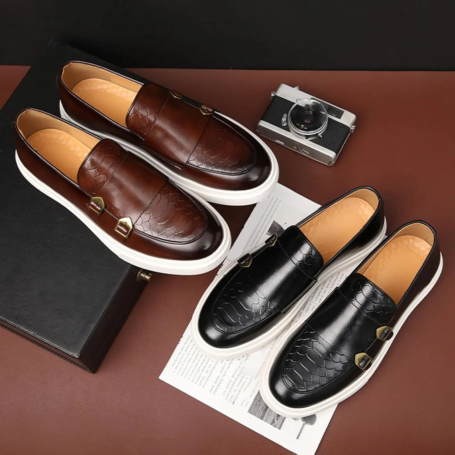 Men's Loafers & Slip-Ons Shoes Comfortable Lightweight Men's Casual Dress Shoes Classic Penny Loafers