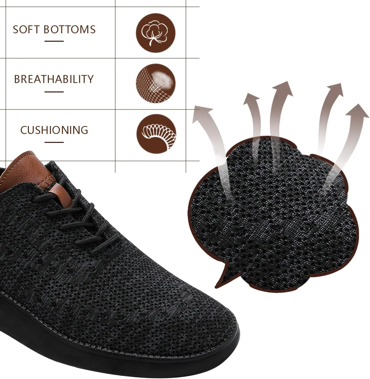 Men's Mesh Oxfords Sneakers Handmade Comfortable Casual Dress Business Slip On Lightweight Walking Shoes for men