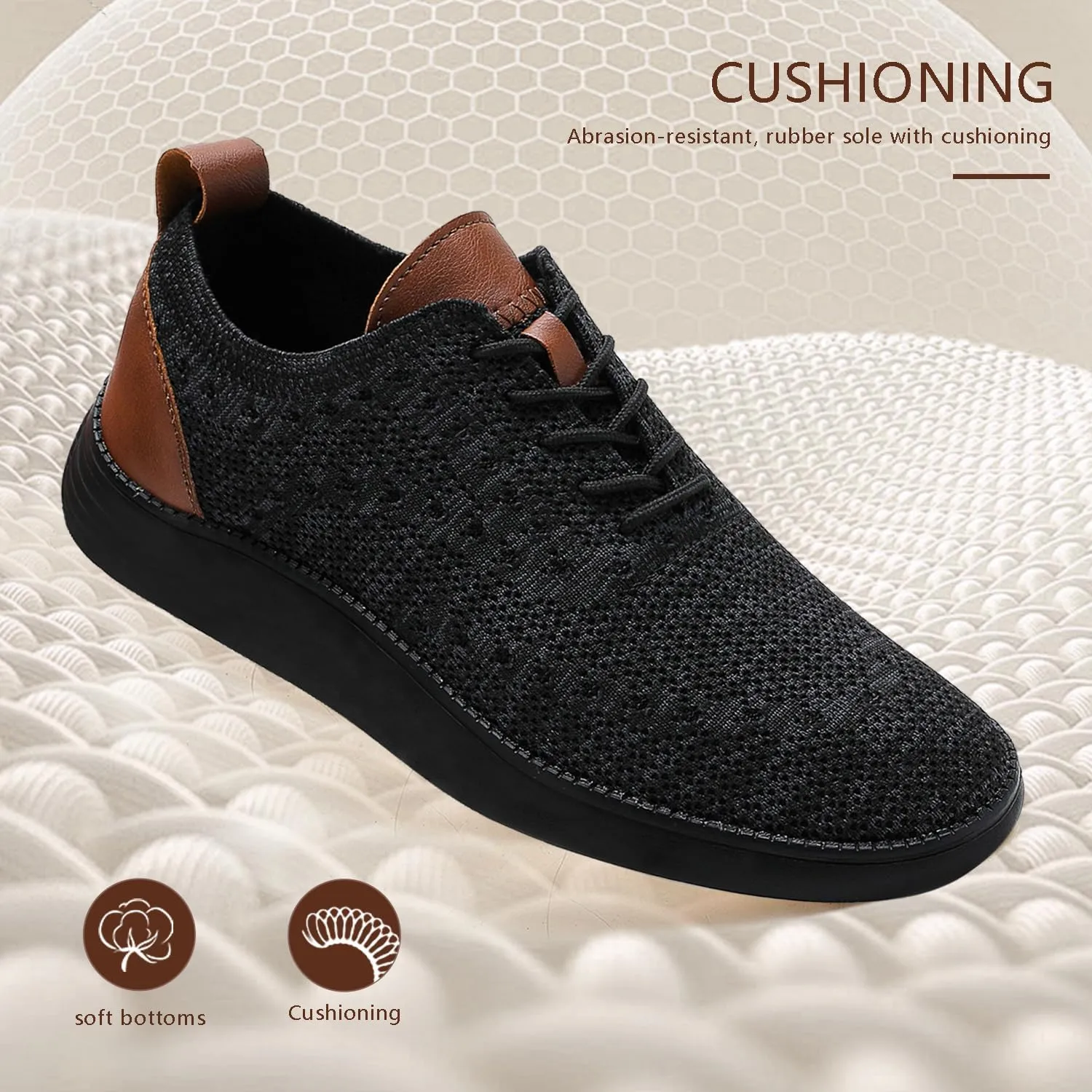 Men's Mesh Oxfords Sneakers Handmade Comfortable Casual Dress Business Slip On Lightweight Walking Shoes for men