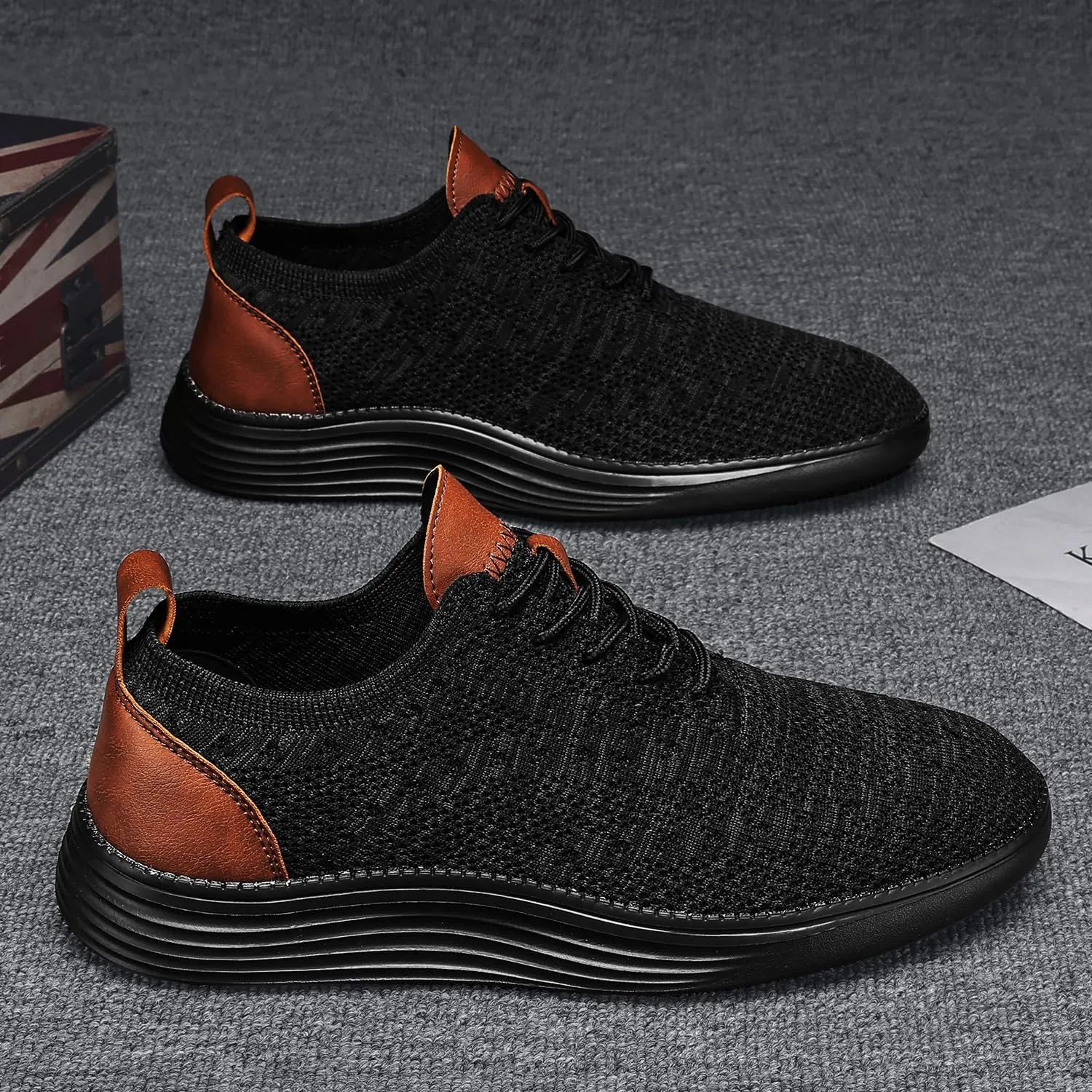 Men's Mesh Oxfords Sneakers Handmade Comfortable Casual Dress Business Slip On Lightweight Walking Shoes for men