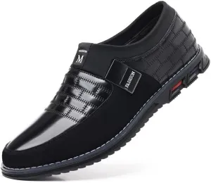 Men’s Oxford No-Stripe Orthopedic Leather Shoes Derby Formal Business Dress Sneakers Casual Walking Driving Slip-on Loafers