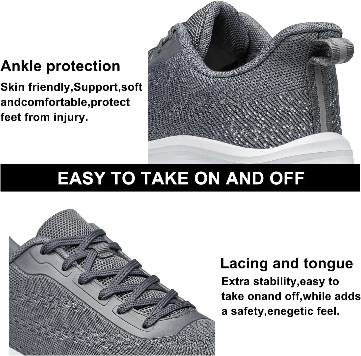 Mens Running Shoes Walking Shoes Casual Lightweight Workout Gym Tennis Shoes Jogging Cushioning Sneakers