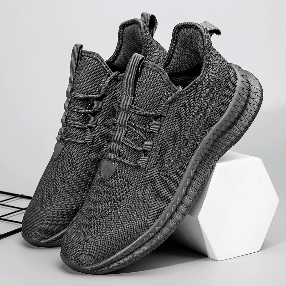 Men's Running Shoes Walking Sneakers Tennis Mens Shoes Casual Road Fashion Breathable Lightweight Slip on Workout Sport for Gym