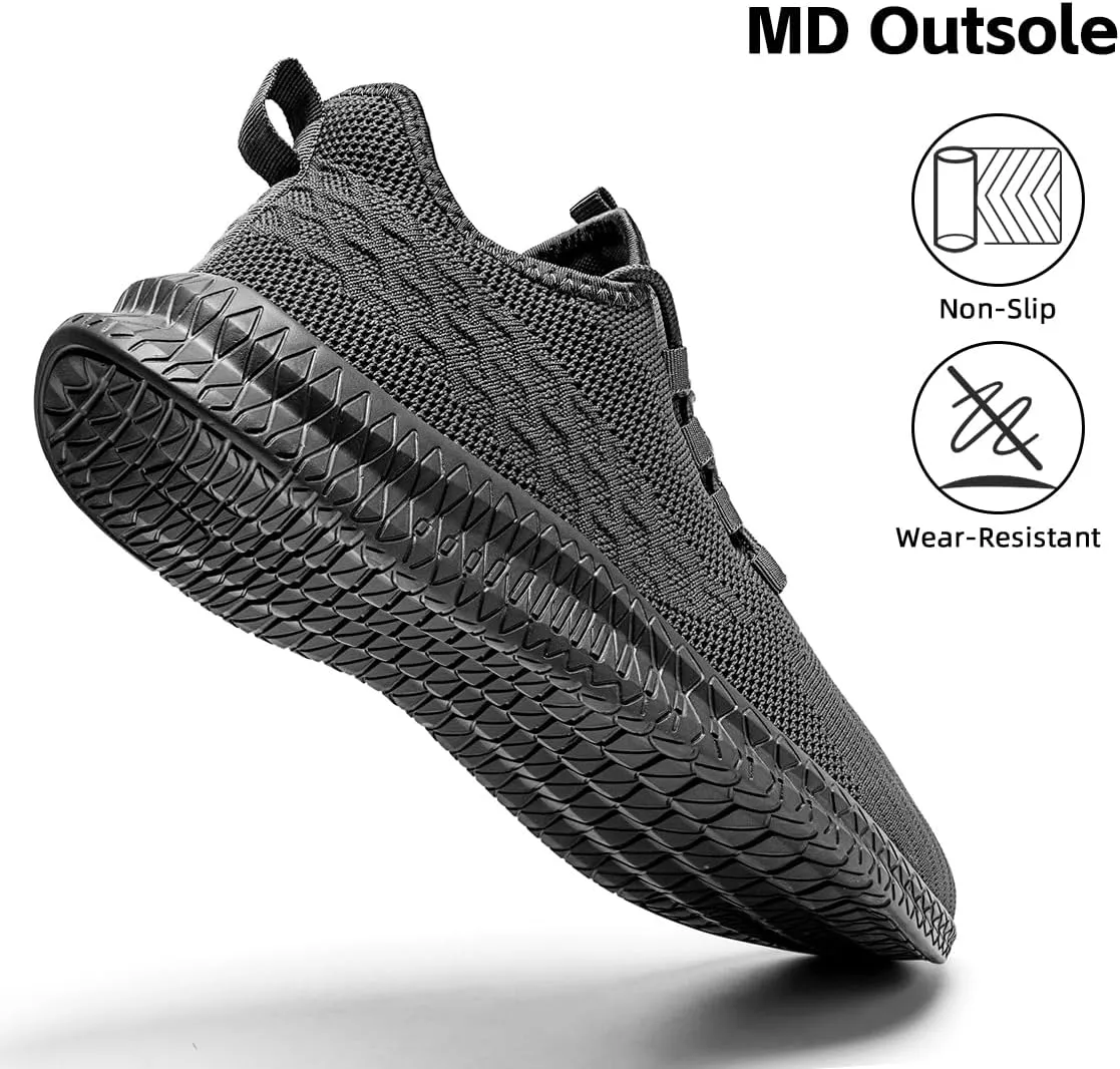 Men's Running Shoes Walking Sneakers Tennis Mens Shoes Casual Road Fashion Breathable Lightweight Slip on Workout Sport for Gym