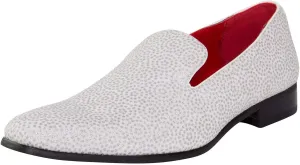 Men's Shiny Smart Sparkling Leather Glitter Slip On Casual Party Dancing Loafers Moccasin Dress Shoes