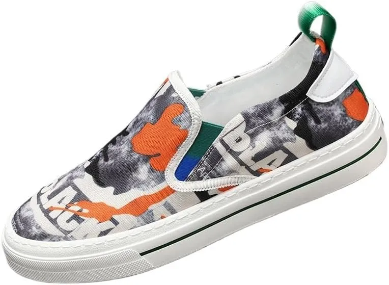 Men's Slip-On Canvas Sneakers with Breathable Lining - Ideal for Summer, Spring, or Indoor Activities