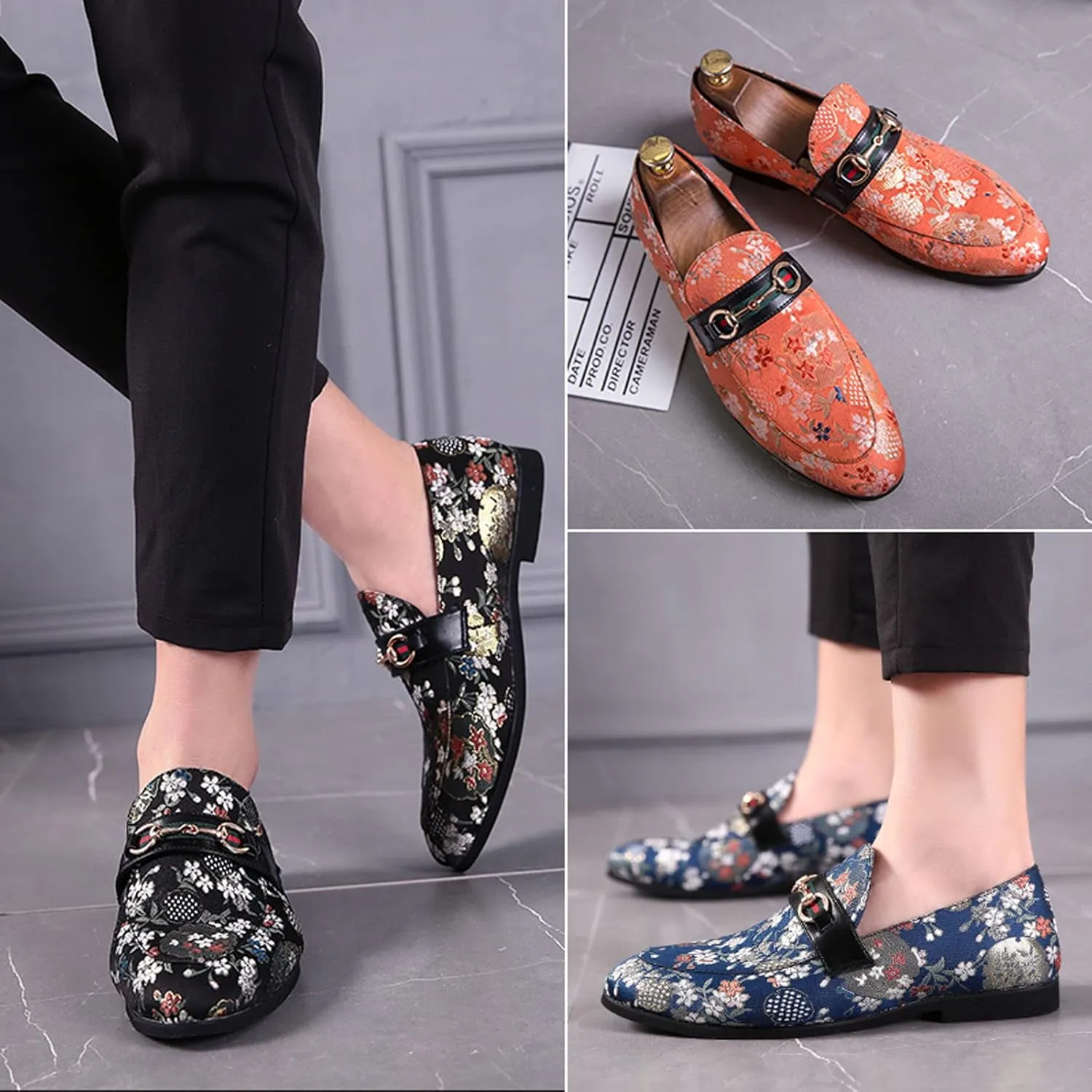 Men's Slip On Loafers Smoking Slippers Casual Wedding Party Prom Dress Shoes Moccasins Flats