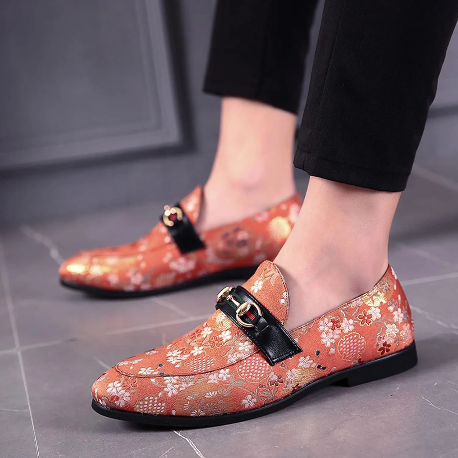 Men's Slip On Loafers Smoking Slippers Casual Wedding Party Prom Dress Shoes Moccasins Flats