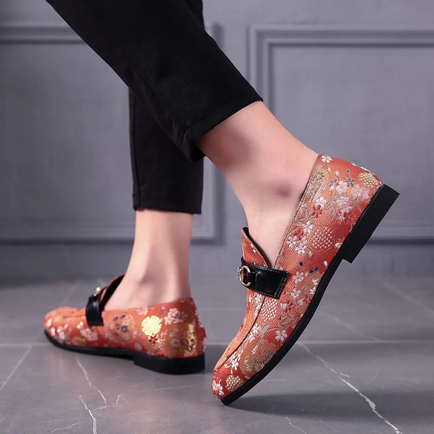 Men's Slip On Loafers Smoking Slippers Casual Wedding Party Prom Dress Shoes Moccasins Flats