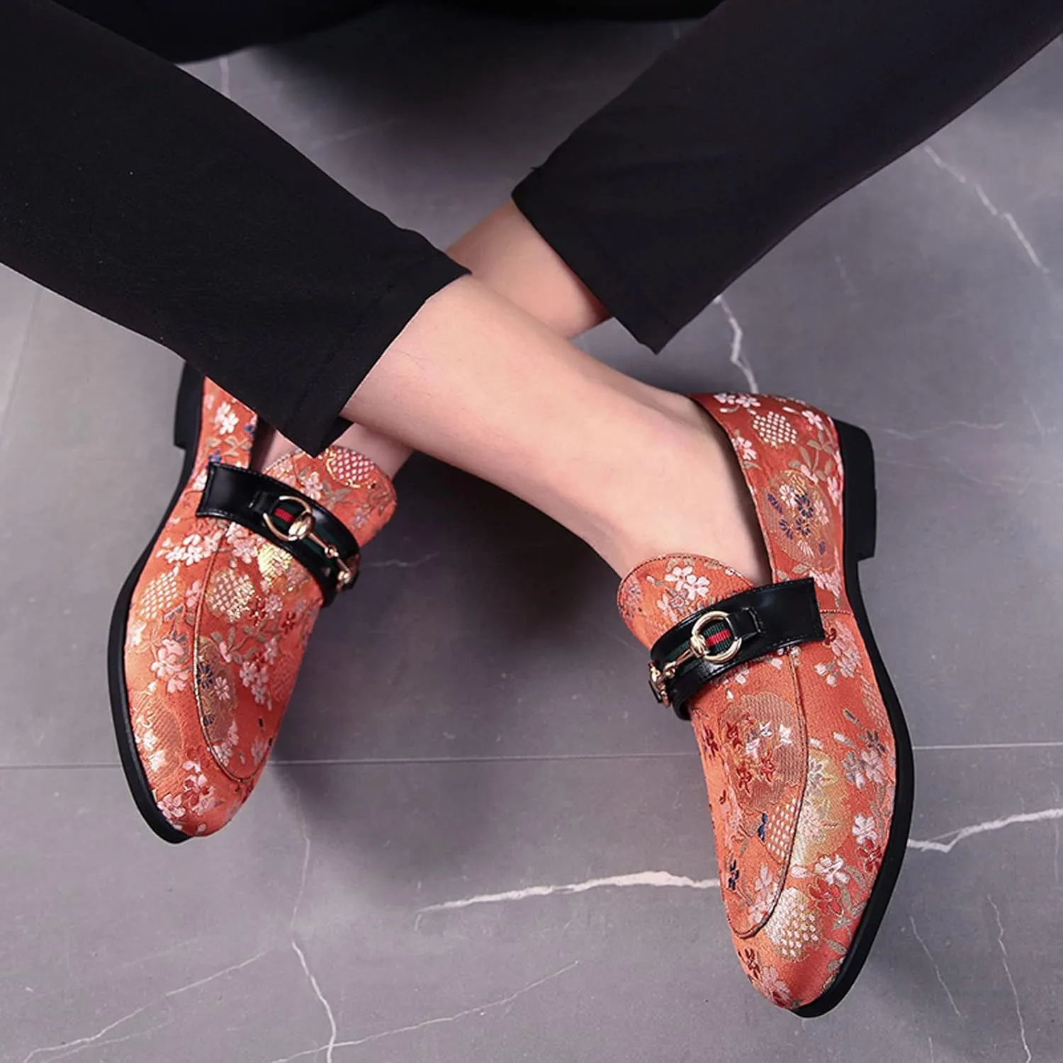 Men's Slip On Loafers Smoking Slippers Casual Wedding Party Prom Dress Shoes Moccasins Flats