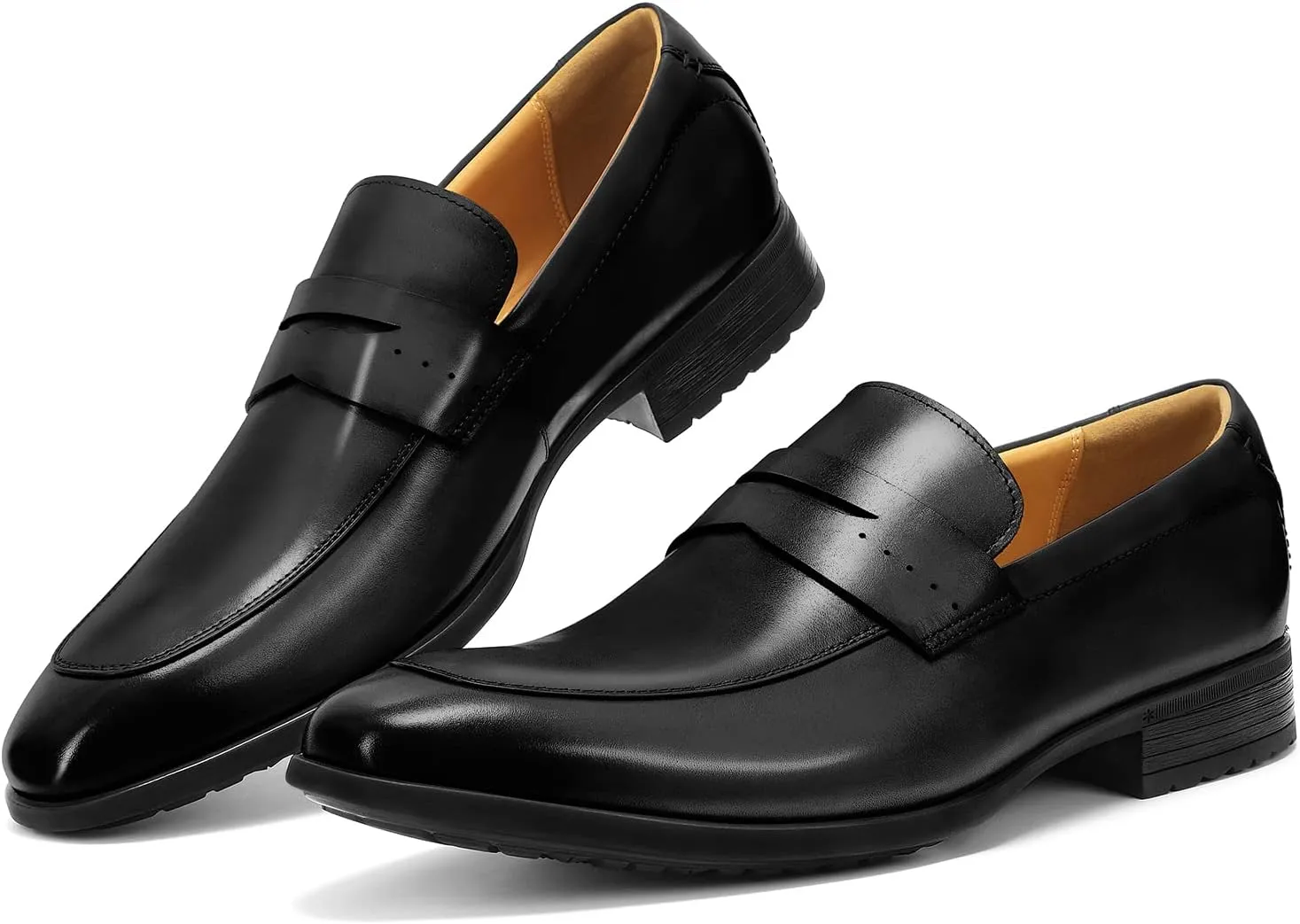 Men's Slip on Oxford Dress Shoes Classic Handmade Calfskin Manufacturing More Compact, Choose The Right Size to Modify The Foot Shape