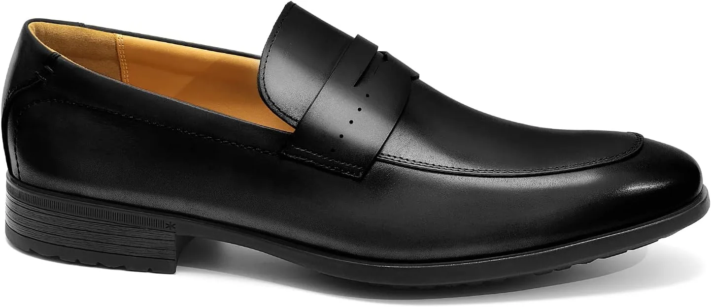 Men's Slip on Oxford Dress Shoes Classic Handmade Calfskin Manufacturing More Compact, Choose The Right Size to Modify The Foot Shape